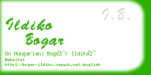 ildiko bogar business card